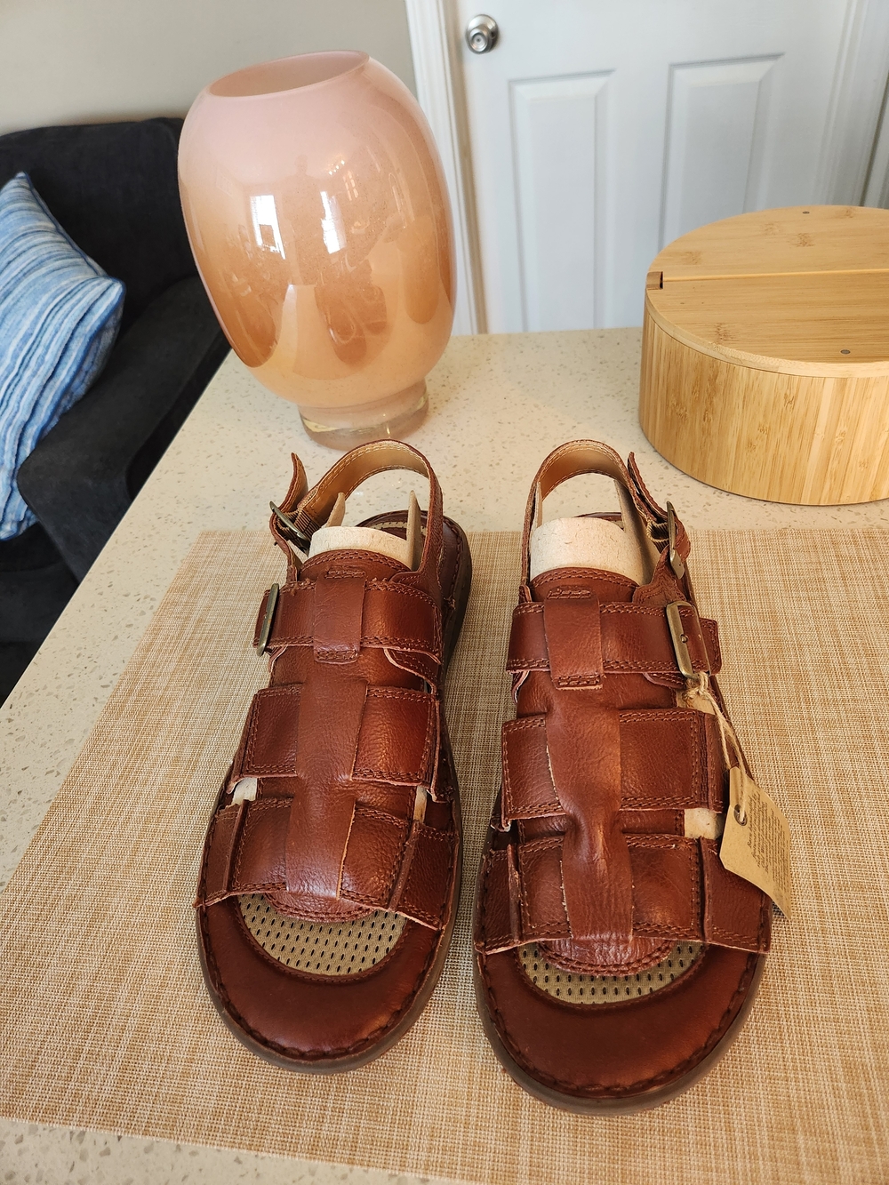 Brown Leather Fisherman Sandals